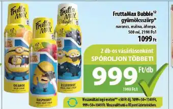 Coop FruttaMax Bubble gyümölcsszörp ajánlat