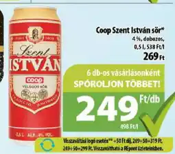 Coop Coop Szent István sör ajánlat
