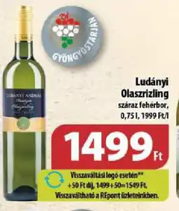 Coop Ludányi Olaszrizling ajánlat