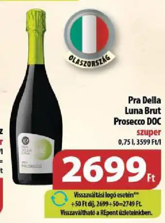 Coop Pra della luna brut prosecco doc ajánlat