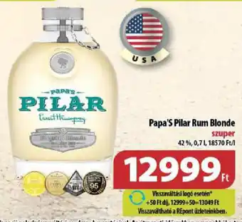 Coop Papa's Pilar Rum Blonde ajánlat