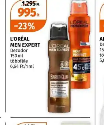 Müller L'Oréal Men Expert Dezodor ajánlat