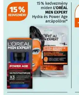 Müller L'Oréal Men Expert Hydra és Power Age arcápol ajánlat