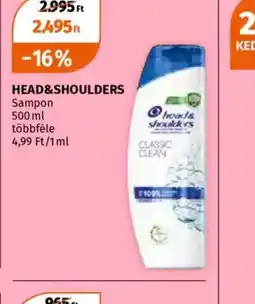 Müller Head & Shoulders Sampon ajánlat