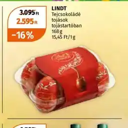 Müller Lindt Tejcsokoládé tojások ajánlat