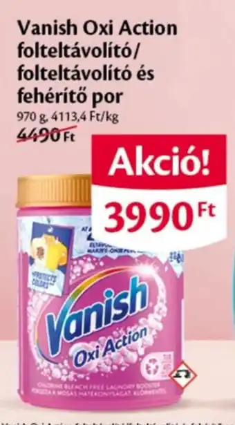 EcoFamily Vanish oxi action folteltávolító/ folteltávolító és fehérítő por ajánlat