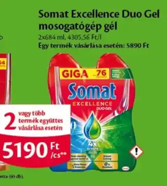 EcoFamily Somat Excellence Duo Gel mosogatógép gél ajánlat