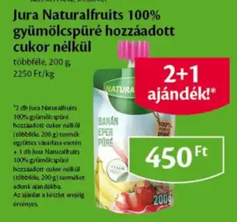 EcoFamily Jura Naturalfruits 100% gyümölcspüré hozzáadott cukor nélkül ajánlat