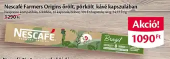 EcoFamily Nescafé Farmers Origins örölt, pörkölt kávé kapszulában ajánlat