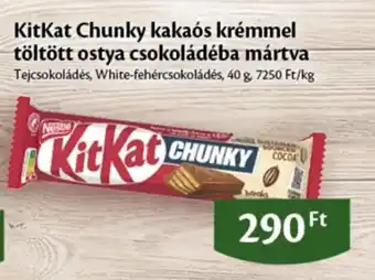 EcoFamily KitKat Chunky kakaós krémmel töltött ostya csokoládéba mártva ajánlat