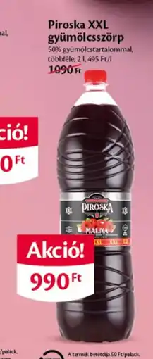 EcoFamily Piroska XXL gyümölcsszörp ajánlat