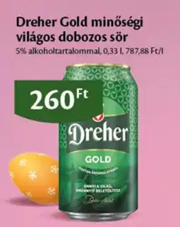 EcoFamily Dreher Gold minőségi világos dobozos sör ajánlat