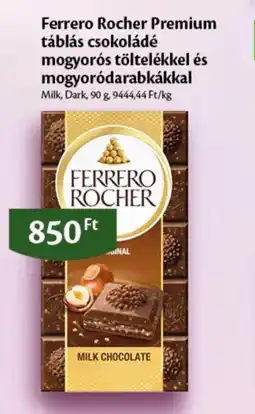 EcoFamily Ferrero Rocher Premium táblás csokoládé mogyorós töltelékkel stb. ajánlat