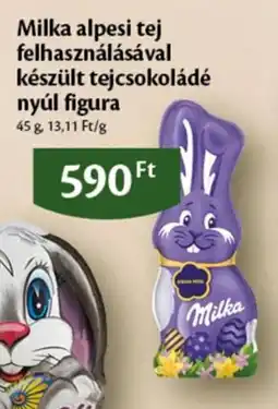 EcoFamily Milka alpesi tej felhasználásával készült tejcsokoládé nyúl figura ajánlat