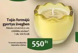 EcoFamily Tojás formájú gyertya üvegben ajánlat