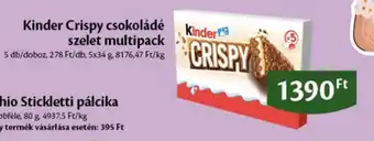 EcoFamily Kinder Crispy csokoládé szelet multipack ajánlat