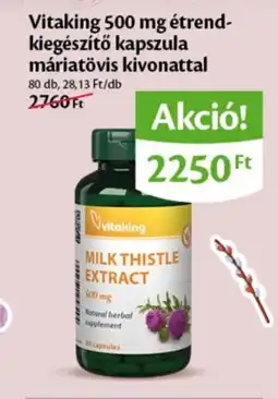 EcoFamily Vitaking 500 mg étrend- kiegészítő kapszula máriatövis kivonattal ajánlat