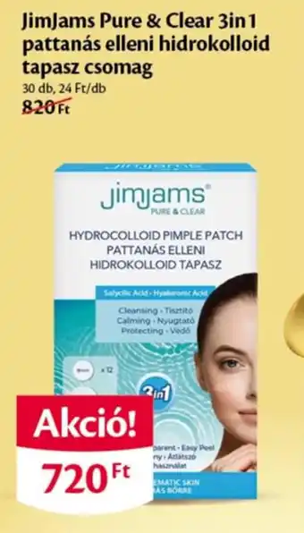 EcoFamily JimJams Pure & Clear 3in1 pattanás elleni hidrokolloid tapasz csomag ajánlat