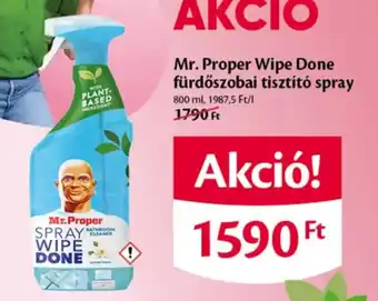 EcoFamily Mr. Proper Wipe Done fürdőszobai tisztító spray ajánlat