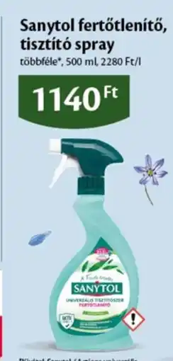 EcoFamily Sanytol fertőtlenítő, tisztító spray ajánlat