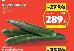 ALDI Kígyuborka ajánlat