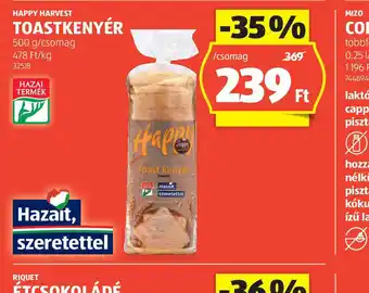 ALDI Happy Harvest Toastkenyér ajánlat