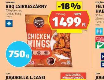 ALDI Prima BBQ Csirkeszárny ajánlat