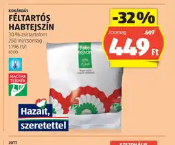 ALDI Kkuszos feltáros habtejszín ajánlat