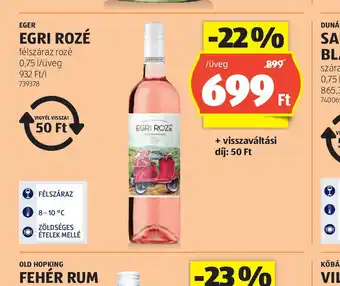 ALDI Egri Rosé ajánlat