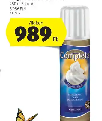 ALDI Completa Tejszínhabspray ajánlat