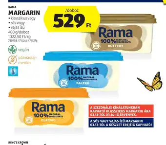 ALDI Rama Margarin ajánlat