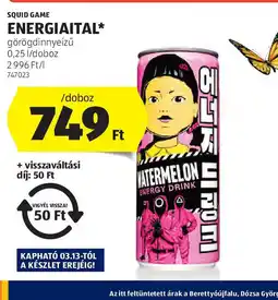 ALDI Squid Game Energiital ajánlat