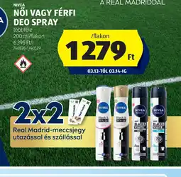 ALDI Női vagy férfi deo spray ajánlat