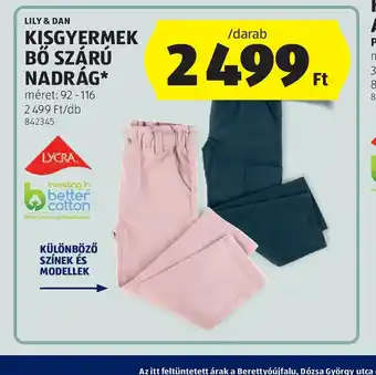 ALDI Lily & Dan Kisgyermek Bő Szárú Nadrág ajánlat