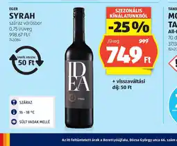 ALDI Eger Syrah ajánlat