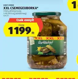 ALDI King's Crown XXL Csemegeuborka ajánlat