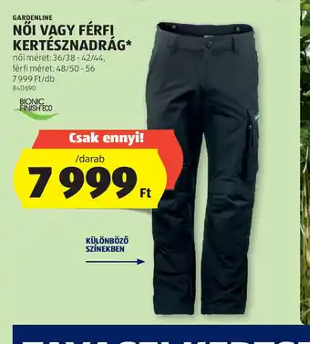 ALDI Gardena Női vagy Férfi Kertesznadrág ajánlat