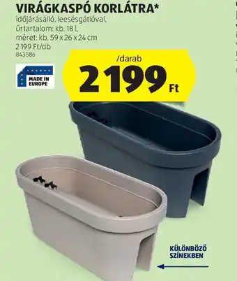 ALDI Virágtart korlátra ajánlat