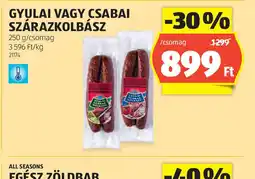 ALDI Gyulai vagy csabai szárazkolbász ajánlat