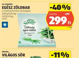 ALDI All Seasons Egész Zöldbab ajánlat