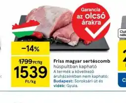 Tesco Friss magyar sertéscomb ajánlat