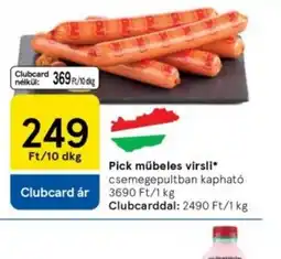 Tesco Pick mgőbeles virsli ajánlat