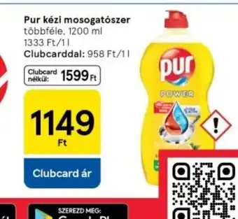 Tesco Pur kézi mosogatszer ajánlat