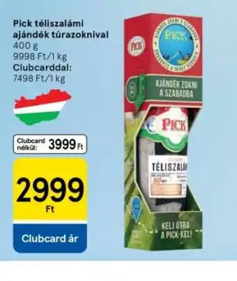 Tesco Pick téliszalámi ajándék túrs töltelékkel ajánlat