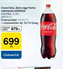 Tesco Coca Cola, Zero vagy Fanta szénsavas üdítőital ajánlat