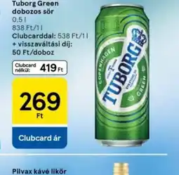 Tesco Tuborg Green dobozos sör ajánlat