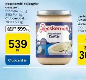 Tesco Kecskeméti tejbegríz desszert ajánlat