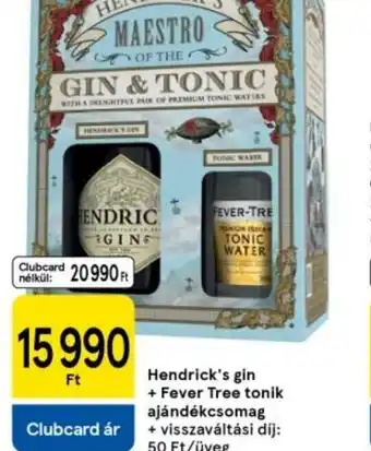 Tesco Hendrick's Maestro of the Gin Hendrick's gin Tonic ajánlat