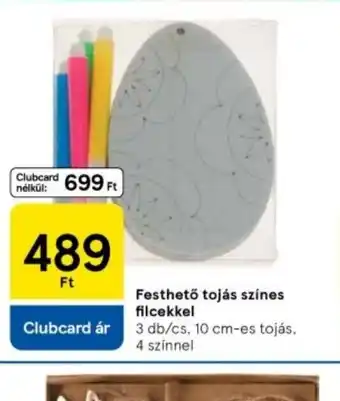 Tesco Festhető tojás színes filccel ajánlat