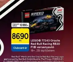 Tesco LEGO® 77243 Oracle Red Bull Racing RB20 F1® versenyaut ajánlat